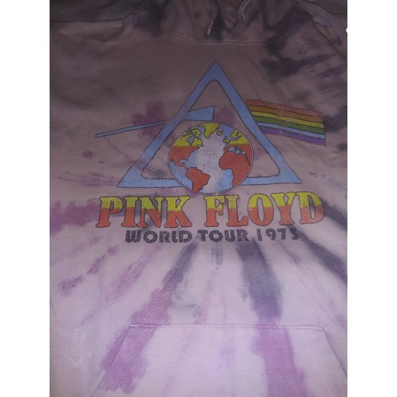 Pink Floyd Tie Dye Sweatshirt Hoodie World Tour 1973 Perryscope Unisex Size 1X - Picture 2 of 7